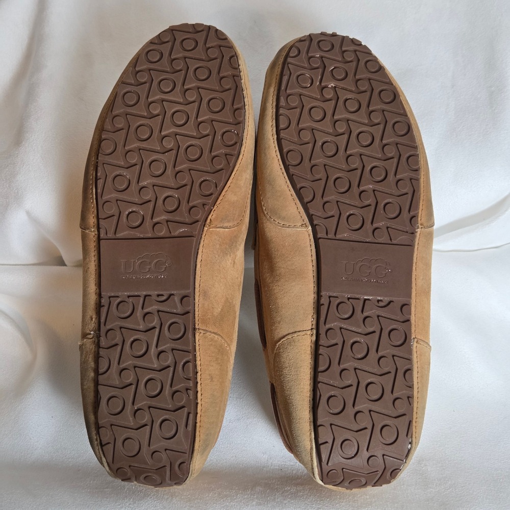 UGG Australian Ozlana Mens Tan Suede Loafers Driving Mocs Size 10 - Picture 11 of 11